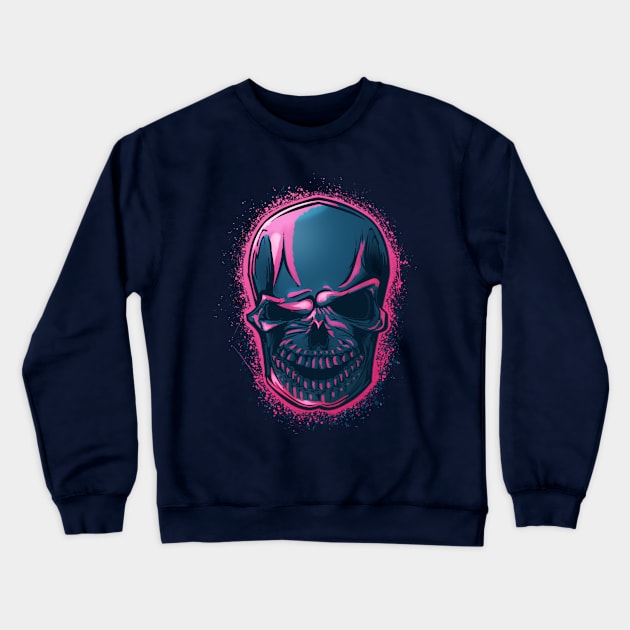 Pink Skull Crewneck Sweatshirt by Jarrodjvandenberg